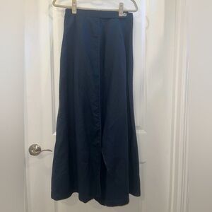 SELF skirted Navy Blue linen  pants S